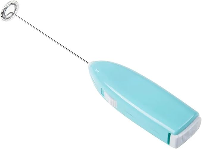 Milk Foamer Coffee Whisk Mixer Blender Egg Beater Mini Frother Handle Stirrer Maker Cooking Tools(Blue 1pcs)