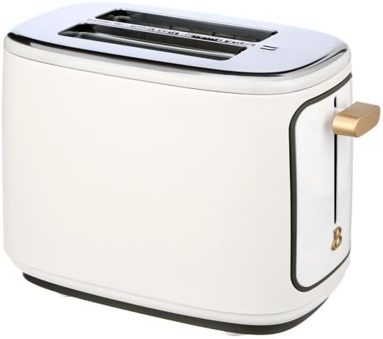 New beautifull 2-Sliice Digital Toaster with Touch-Activated Display Adjustable Browning Control Auto Shut-Off by D'rew Barry'more (White Icing)