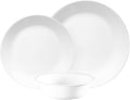 Corelle Dinnerware Set (12pc Set Winter Frost White)-Dinner Set for 4 | 4 x Dinner Plates Side Plates &amp Bowls