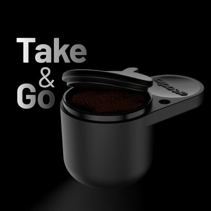Arcadia Go Rechargeable Portable Turkish Coffee Maker – USB-C Powered Compact &amp Cordless Ideal for Outdoors Travel Camping Office &amp Home Brewing (Night Black)
