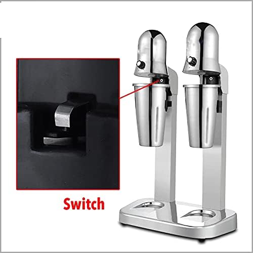 Double Head Milkshake Mixer Stainless Steel 2 Gears Speeds Smoothie Blender for Milk Tea Coffee Shops