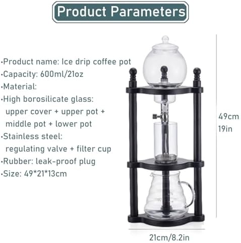 Cold Brew Drip TowerIced Drip Coffee MakerCold-Drip Coffee MachineHome Coffee Shopoffice (A)