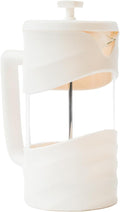 ANGORA BRANDS French Press Coffee Maker - 34 oz French Coffee Press - Brew Rich Coffee and Tea Anywhere - Portable Coffee Maker for Kitchen Travel and Camping - French Press by Yunie (White)