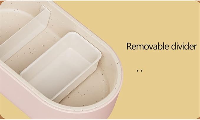 HBJWOV Electric Rice Box Portable Rice Cooker Heating Bento Box Food Warmer Water-free Warming Pot