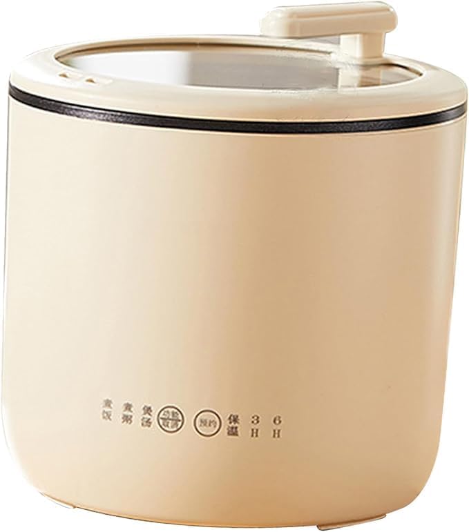 Mini Rice Steamer 220V Dorm Cn Maker Low Power Student Pot Porridge Cooker Household Congee Rice Cooker for Oven Cooker Rice Cookers (Beige)
