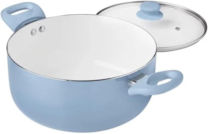 Kitchen Accessories 12pc Ceramic Cookware Set Linen Pots And Pans