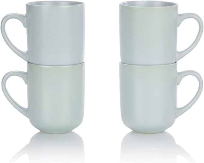 Everything Kitchens Modern Flat 12-Piece Dinnerware Set | Stone Gray