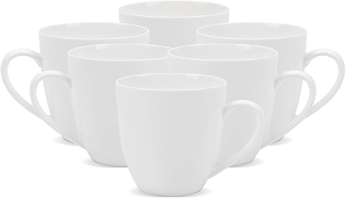 Bone China Coupe Shape Elegance White Mug Case of 6