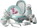 Dinnerware Sets - Luxury Gift Dishes Service Set Chinese Style Porcelain 60-Piece Dinner Set Vintage Dining Dessert Set Bone China Dinnerware Set (Service for 10 People)
