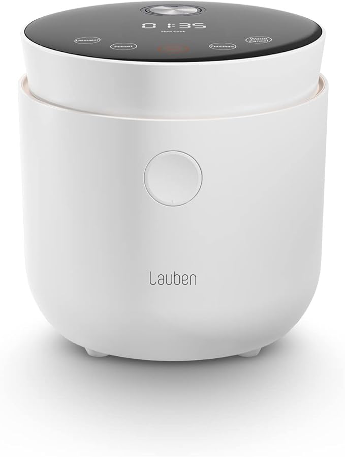 Low Sugar Rice Cooker Rice Cooker with Low Search Function 1.5L Delayed Start Keep Warm Inner Container Dishwasher Safe Non-Stick Coating (White)