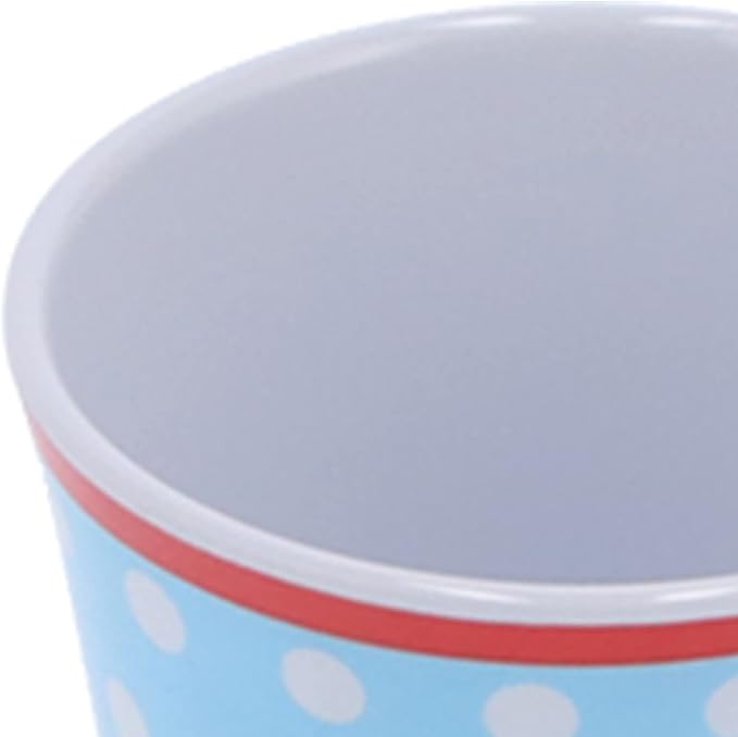 Alvinlite Dinnerware Set 12PCS Reusable Light Blue Dot Bowl Dish Set Tableware Set for Restaurant Kitchen