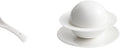 Thcbme 带盖汤盅白色陶瓷创意圆形位上 Ceramic Dish Set 盅炖碗酒店餐具/Ceramic Dinnerware SetsPlates and Bowls/加沙翅盅套装-翅盅 勺