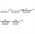 Cookware Sets-Coated Nonstick Cookware Set Induction &amp Gas Stove Compatible (Frying pan with lid Soup pan with lid Milk pan with lid frying pan inches frying pan 11.81 9.45 7.09 9.45)
