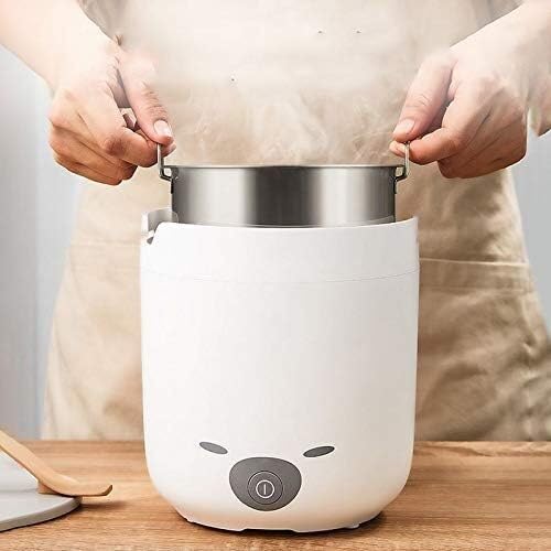 Rice Cooker 1.3L Mini Steamed Rice cooker fit 1-2 Reheating Stainless steel liner Soup pot