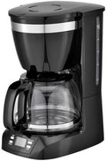 10 Cup Programmable Digital Coffee Maker with Auto Shut-Off Reusable Filter &amp Warming Plate – White Drip Machine for Home or Office (Black.)