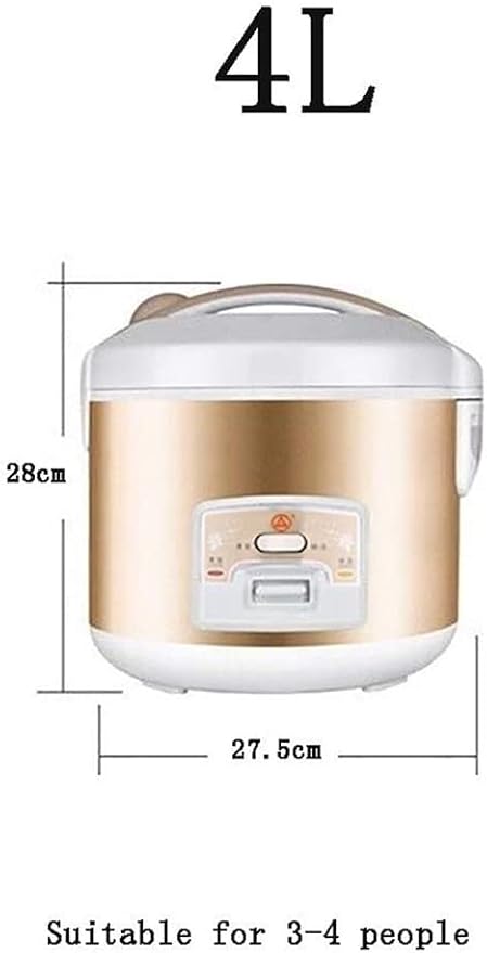 Rice Cooker Household Non-Stick Rice Cooker Warm Function One-Key Cooking for 1-7 People (4L) ()