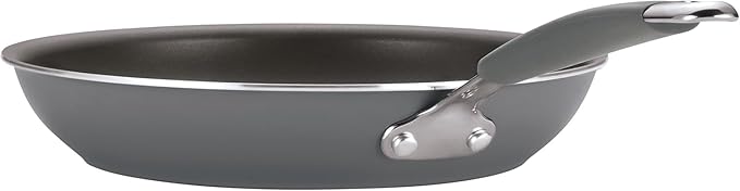 Rachael Ray - 16802 Rachael Ray Cucina Nonstick Cookware Pots and Pans Set 12 Piece Sea Salt Gray