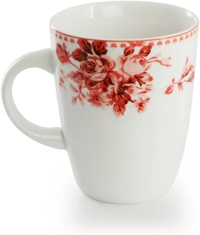 Traditional Red Rose 16 Piece Stoneware Dinnerware Set (Red)
