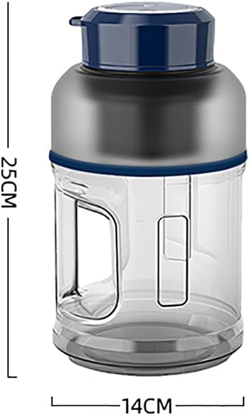 Portable Juicer Cup 1500ml Personal Juice Blender with Straw and 2 Lids 8pcs Blades in 304 Stainless Blades and 18000RPM 2000mAh*2 Batteries Rechargeable for Gym Travel Party Picnic