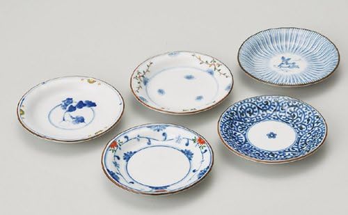 Saikai Pottery Hasami ware small plate with Gift Box 4.7 inch x Five types Set
