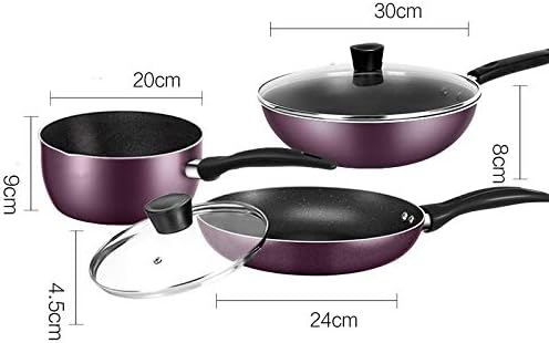 Nonstick Kitchen Cookware Set - Home Kitchen Ware Pots and Pan Set Includes SaucepanWokMilk pan