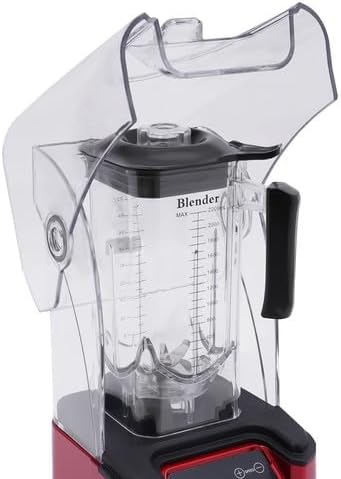 2.2L Commercial Blender Fruit Juicer Smoothie Maker Mixer w/Soundproof Cover 2200W Professional Countertop Blender Stainless Steel Blenders with Shield Quiet Sound Enclosure for Kitchen Shakes