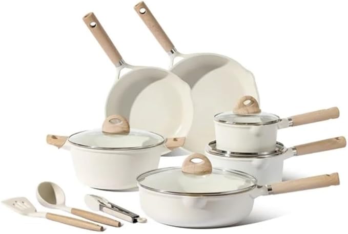 Nonstick Pots and Pans Set 13 Pieces Kitchen Cookware Sets Compatible for All Stoves