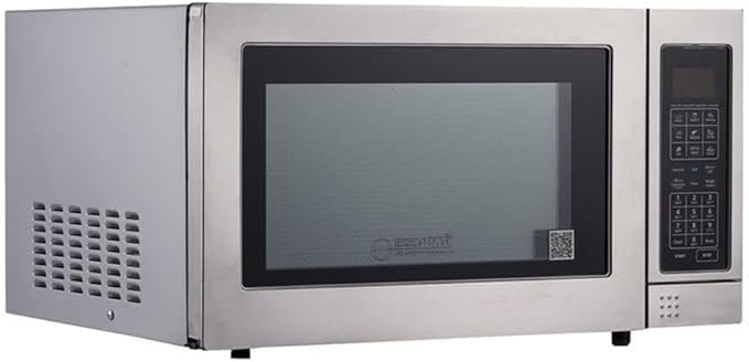 Equator Stainless Steel Range 3-in-1Microwave Oven 1.2 cu ft with Convection Grill and Sensor Cooking - Black SS Countertop 1100 Watts Capacity 12-inch Auto Function and Auto Defrost