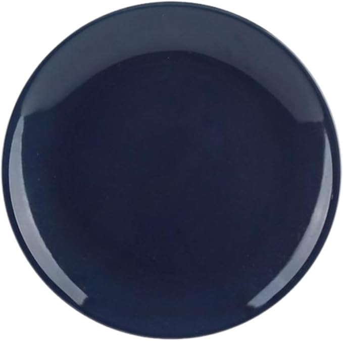 Stoneware Dinnerware Set 12 Pieces - Cream (Dark Blue)