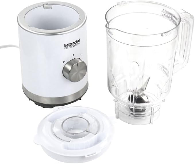 Better Chef 3 Cup Compact Blender with 300-Watt Ice Crushing Power BPA-Free 25 Oz Blender Cup White