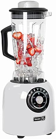 Dash Chef Series 64 oz Blender with with Stainless Steel Blades + Digital Display for Coffee Drinks Frozen Cocktails Smoothies Soup Fondue &amp More 1400-Watt - White