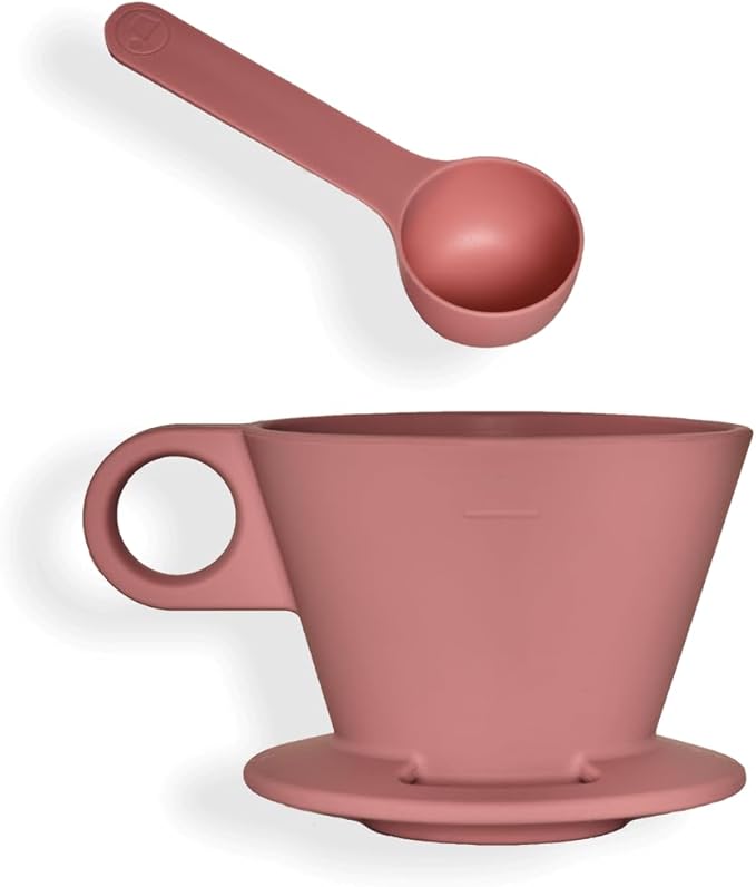 Verve Dwell Dripper Pour Over Coffee Maker Set Non-Electric Coffee Dripper Manual Brew Maker (Pink)