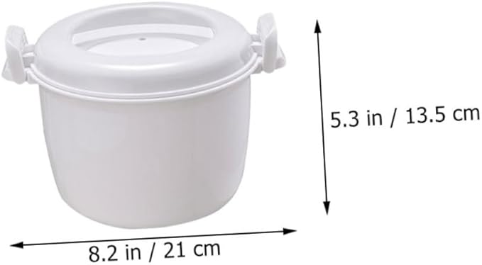 Garneck 2pcs Insulated Rice Cooker Sticky Rice Steamer Microwave Cooker Large Capacity Portable Home Office Supply