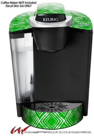 Decal Style Vinyl Skin compatible with Keurig K40 Elite Coffee Makers Wavey Green (COFFEE MAKER NOT INCLUDED)