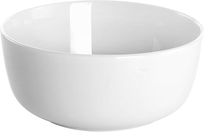 12 Piece White Ceramic Dinnerware Set – Glossy Plates and Bowls Service for 4 Microwave &amp Dishwasher Safe Tableware