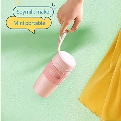 Portable Soy Milk Machine Mini Multi-Function Cooker Automatic Heating Soy Milk Rice Paste Machine Without Filter Insulation 250ml(Blue)