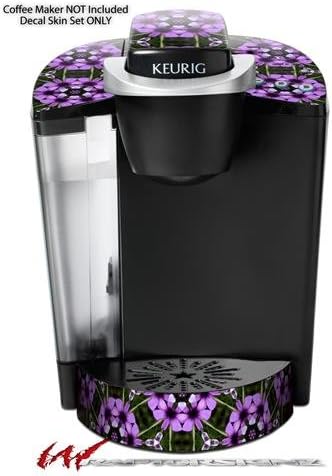 Decal Style Vinyl Skin compatible with Keurig K40 Elite Coffee Makers Floral Pattern Purple (COFFEE MAKER NOT INCLUDED)