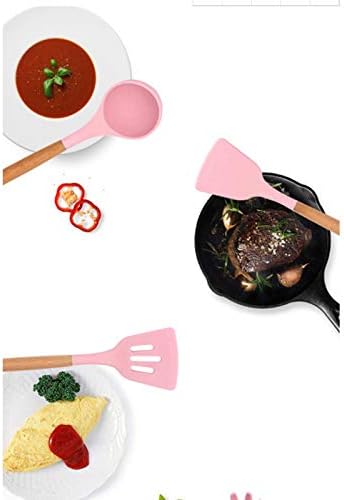 12 PCS Silicone Kitchenware Non-stick Cookware Cooking Tool Spatula Ladle Egg Beaters Shovel Spoon Soup Kitchen Utensils Set(D)