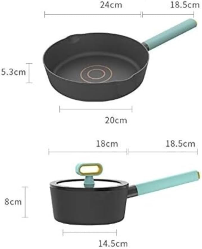Pots and Pans Set 4pcs Cookware Set Non Stick Soup Pot Frying Pan Wok Milk Pan Gas Induction Cooker General Purpose Kitchen Kitchen Cooking Set