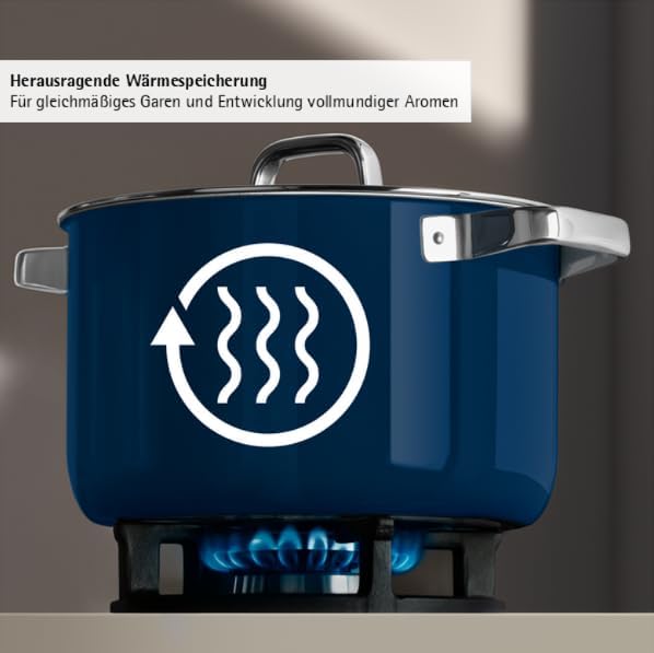 WMF Fusiontec Mineral Pro Tim Raue Edition 4-Piece Saucepan Set Durable Scratch-Resistant Material Induction Cooker Set Suitable for All Hobs Made in Germany Ocena Blue 0521375290