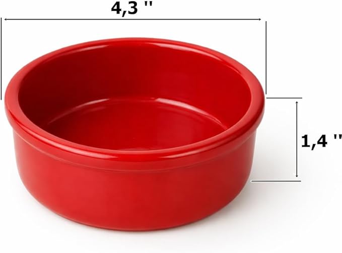 Areste Mexican Clay Cookware Set of 6 – Full Red Terracotta Pots Bowls Plates &amp Serving Dishes – Spanish Earthenware for Baking Yogurt Kheer Meat Vegetables – Cazuelas Mexicana