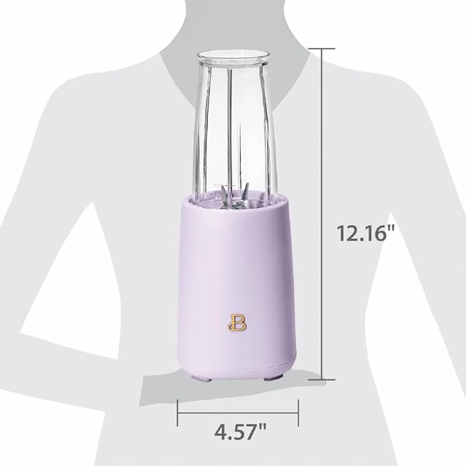 Personal Blender 12-Piece Set 240W Motor Emulsifying Stainless Steel Blade System 16oz Travel Cup with Straw BPA-Free Dishwasher Safe Jars (Lavender)