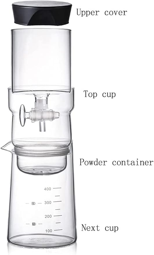 Beverage Equipment Portable Cold Brew Coffee Maker Siphon Coffee Maker with Reusable Filter 400ml/13.5oz Borosilicate Glass Coffee Maker Siphon Coffee Maker