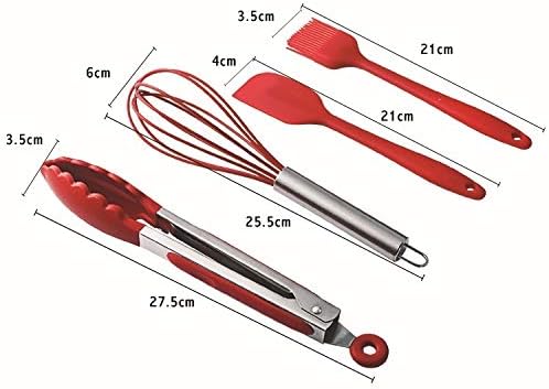 Kn7050 10 in 1 Silicone Kitchen Tool Set(Black) Cookware Set Cookware Picnic Boiler Cookware (Color : Black)