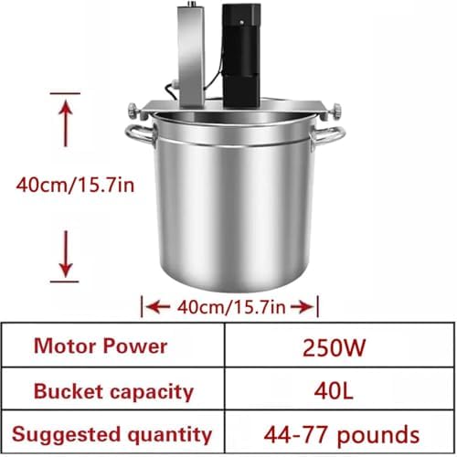 Electric Food Mixer Pot Stirrer - Adjustable Speed Blender for Jam Sauce Hot Pot Soup &amp Porridge - 4 Blades Mixing Machine for Chili &amp Beverage