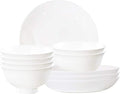 Fine Dinnerware Set10 Piece Dinnerware Set White Ceramics Dinner Set 4.5 Inch Dinners Plates 8 Inch Cereal Bowls Set Service for 6