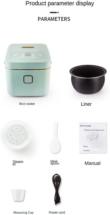 Home 3L Multifunctional Rice Cooker - 550W Touch Panel Pressure Cooker Smart CookwareWhite