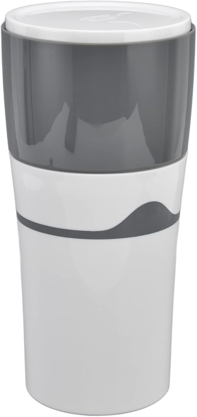 Fydun 450ml Portable Travel Coffee Maker Machine for Capsules Drip Coffee Machine for Home Use (Grey White)