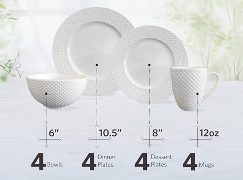 EUROSTAR Marbella 16-Piece Dinnerware Set Service for 4