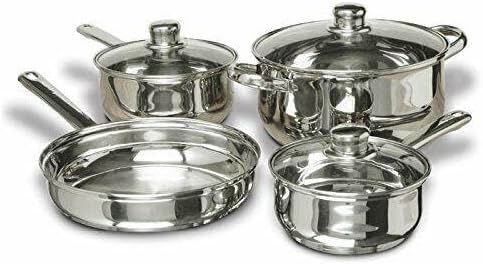 For 7-Piece Stainless Steel Cookware Set. includes Pots and Pans